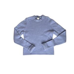 J Crew size L sweater lavender 100% lambs wool soft cozy business casual